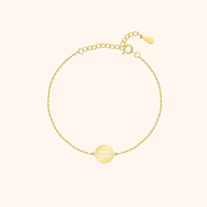 Stylish Zodiac Bracelet - Lyra-Gold-Aquarius-The Livary