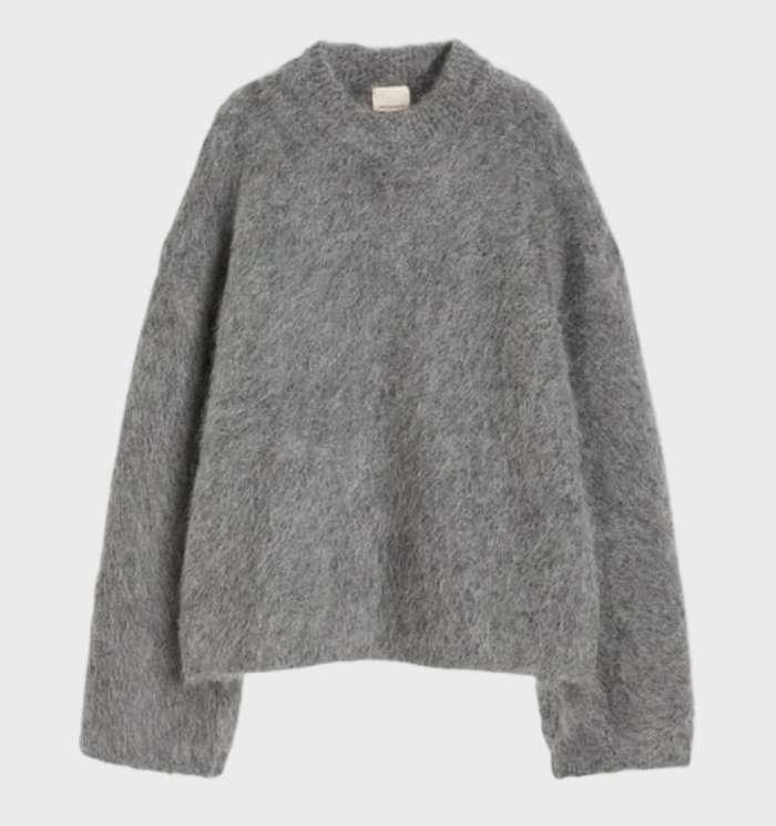 Soft Plain Mohair Women's Sweater - Liv-Gray-S-The Livary