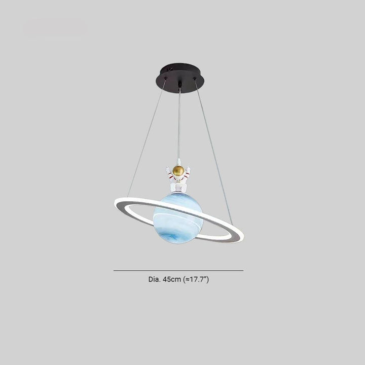AA OUT OF STOCK Kids' Room LED Pendant Light - CosmoGlow-Blue Earth-A (Not an astronaut)-3 Colour Temperatures-The Livary