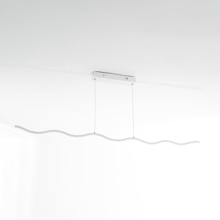 LED Pendant Lamp with Trendy Wave Line Design - WaveGlow-Black-Warm white-The Livary