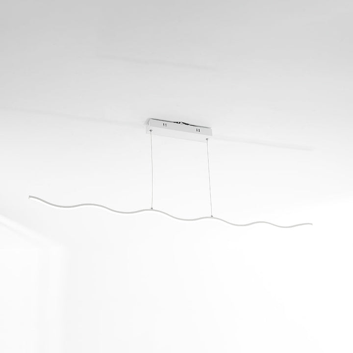 LED Pendant Lamp with Trendy Wave Line Design - WaveGlow-Black-Warm white-The Livary