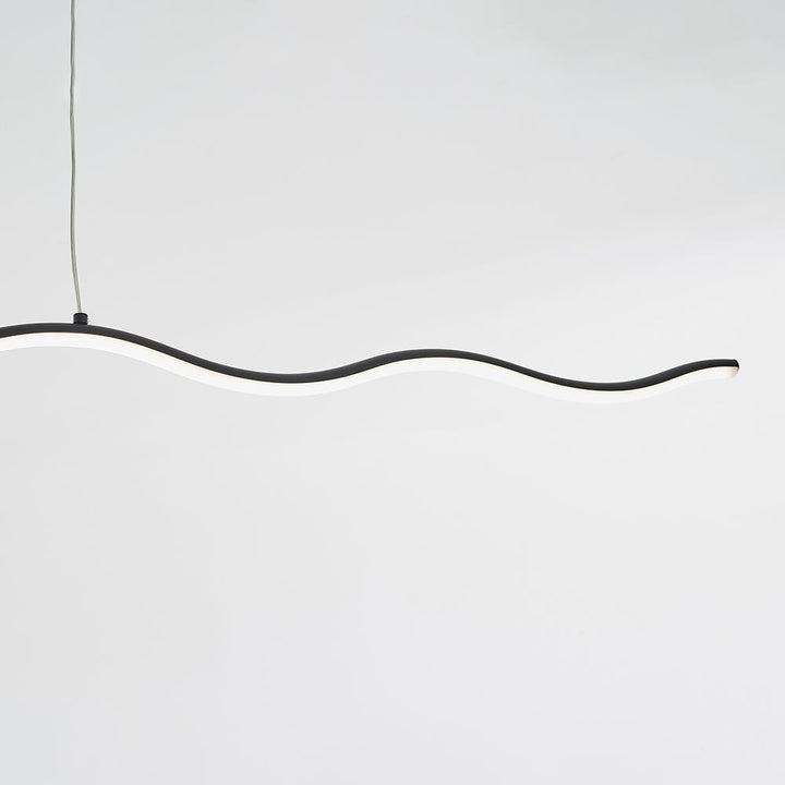 LED Pendant Lamp with Trendy Wave Line Design - WaveGlow-Black-Warm white-The Livary