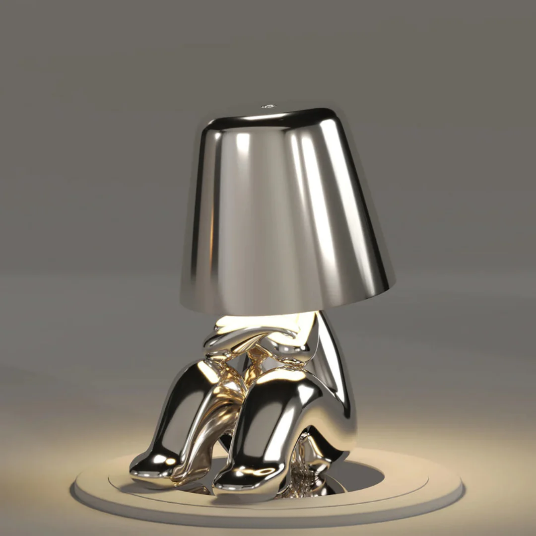 Playful Dimmable Table Lamp - LumoPals-Silver-Boos-The Livary