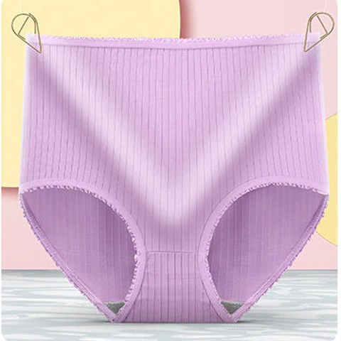 Leakproof High-Waisted Underwear – Camille (8-pack)-Lila-M-The Livary