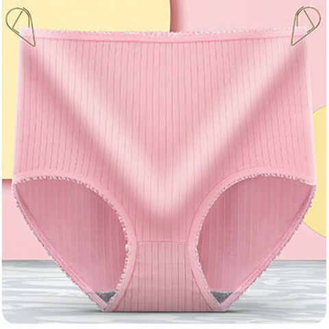 Leakproof High-Waisted Underwear – Camille (8-pack)-Light pink-M-The Livary