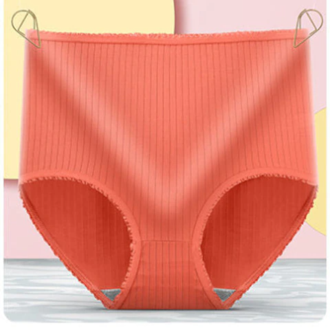 Leakproof High-Waisted Underwear – Camille (8-pack)-Orange-M-The Livary