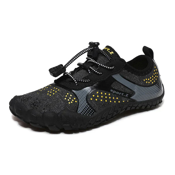 Children's beach shoes with a firm sole & secure fit – WaveTrek-Blue-9-The Livary