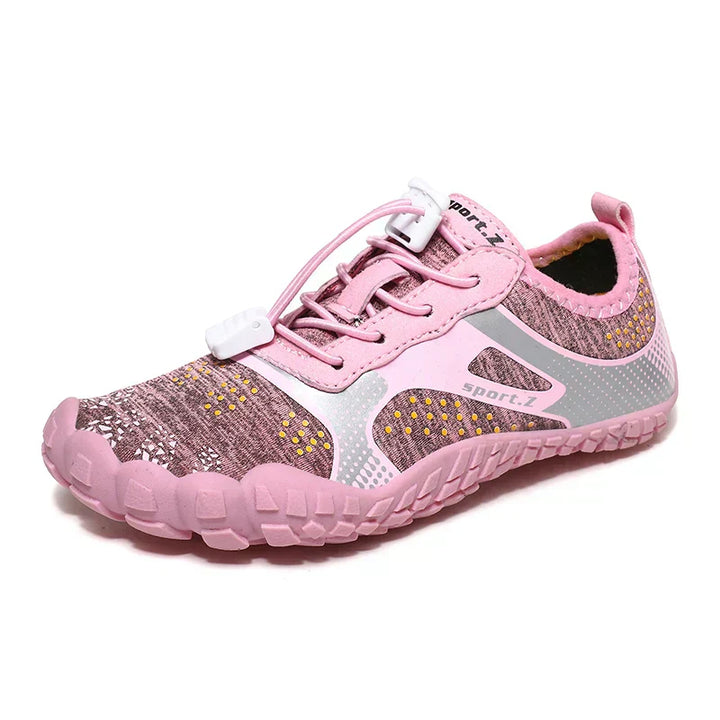 Children's beach shoes with a firm sole & secure fit – WaveTrek-Blue-9-The Livary