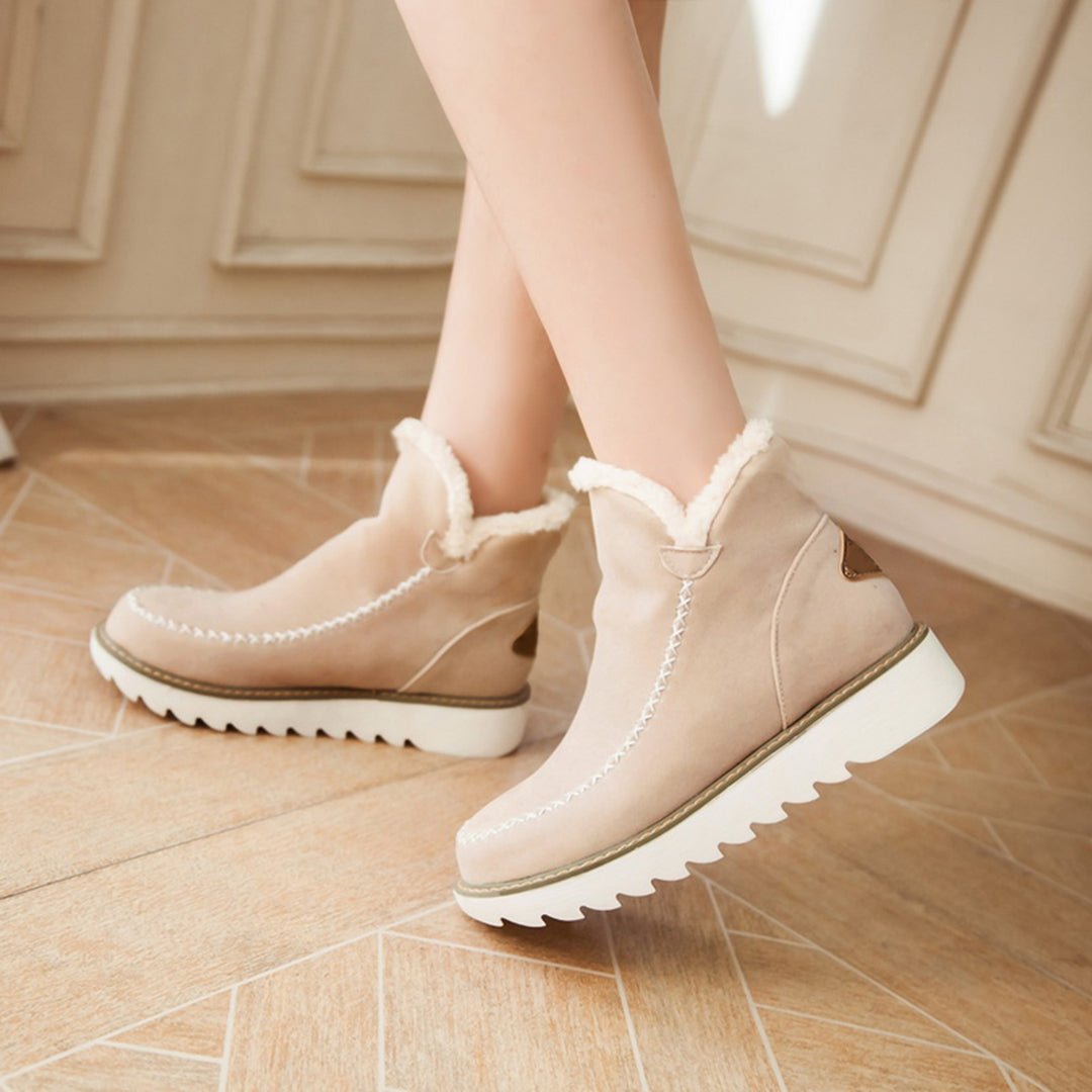 Warm Ladies' Shoes - Ivy-Beige-2-The Livary