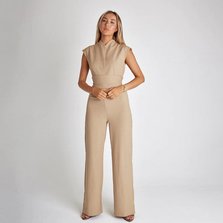 Comfortable Jumpsuit for Women - Lucia-Beige-S-The Livary