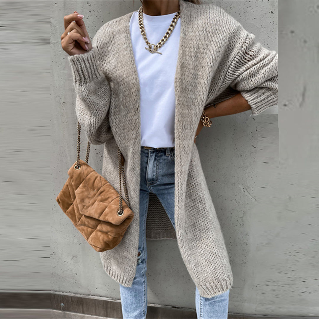 Classic Ladies Cardigan - Camile-Beige-S-The Livary