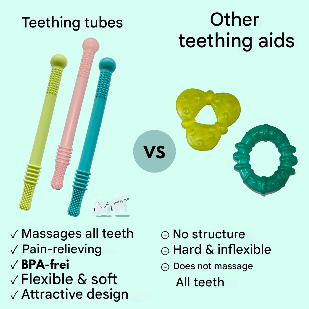 Soothing Teething Tube for First Teeth - ChewyCalm-Pink-The Livary