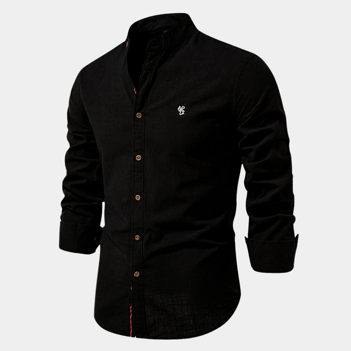 Breathable men's shirt for summer - Noah-Black-S-The Livary