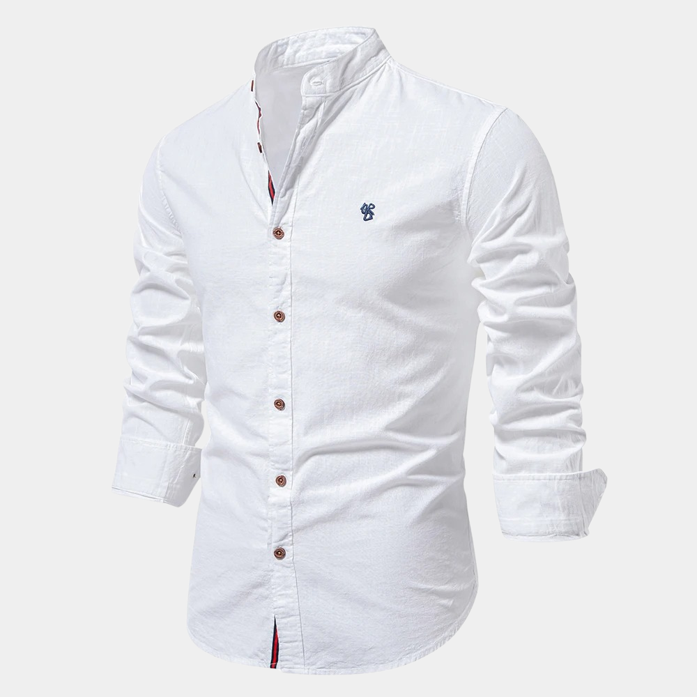 Breathable men's shirt for summer - Noah-White-S-The Livary