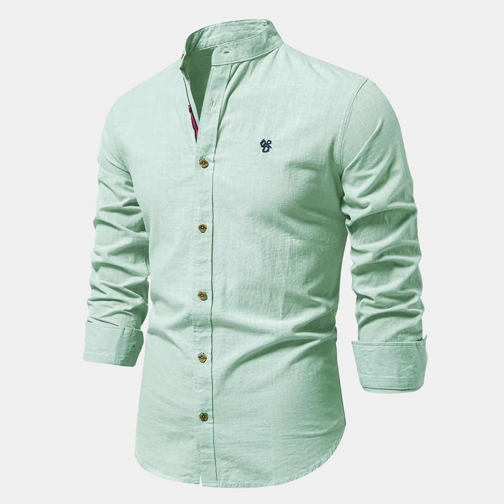Breathable men's shirt for summer - Noah-Green-S-The Livary