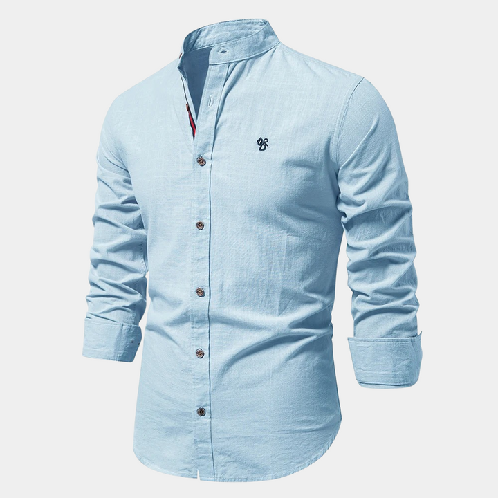 Breathable men's shirt for summer - Noah-Light blue-S-The Livary