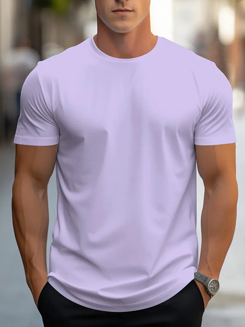 Men's cotton T-shirt – Nico-Purple-S-The Livary