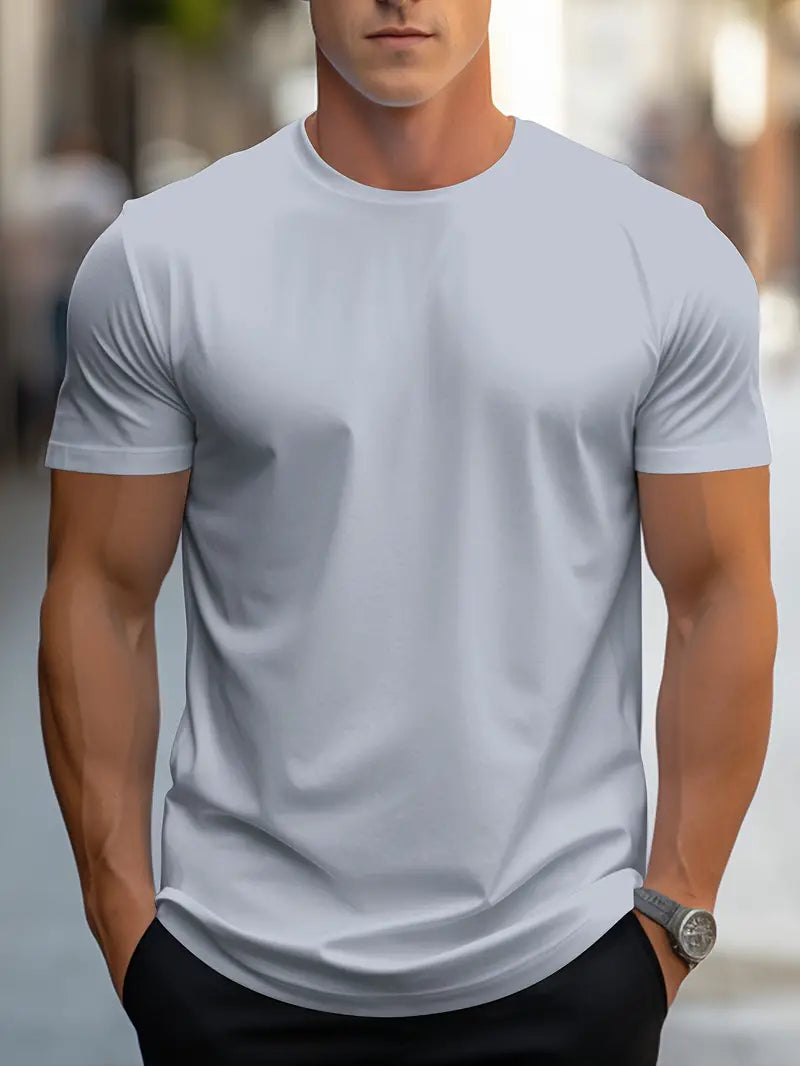 Men's cotton T-shirt – Nico-Gray-S-The Livary