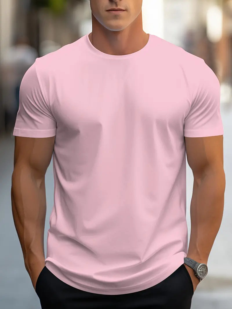 Men's cotton T-shirt – Nico-Pink-S-The Livary