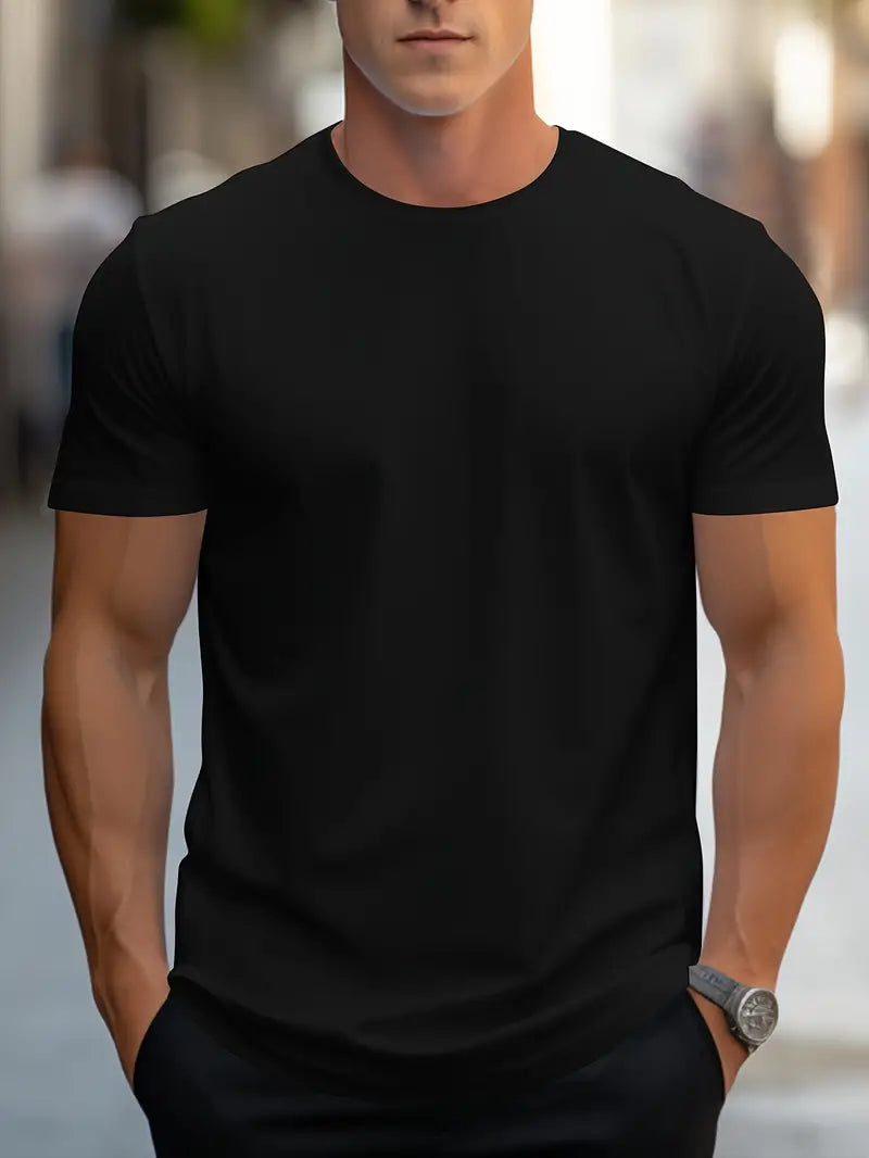 Men's cotton T-shirt – Nico-Black-S-The Livary