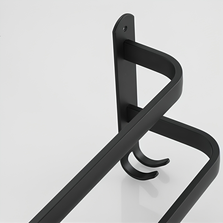 Towel Holder with Hooks - DrySpace-2 rods-40 cm-The Livary
