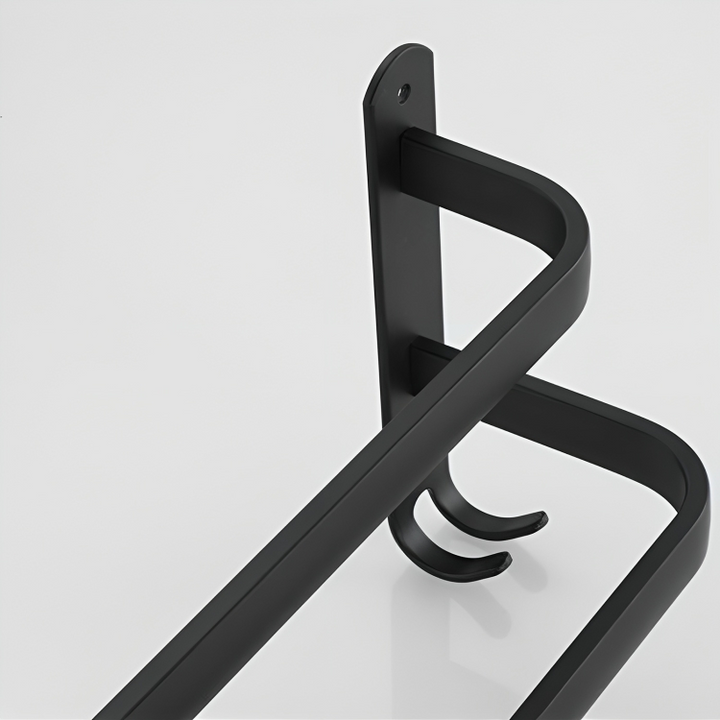 Towel Holder with Hooks - DrySpace-2 rods-40 cm-The Livary
