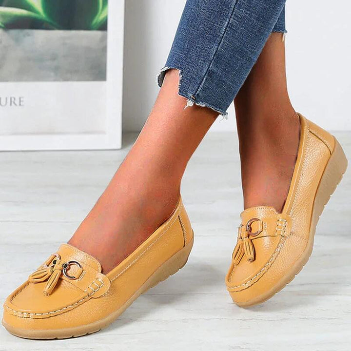 Ergonomic Leather Sandals - ElegaWalk-Yellow-2.5-The Livary