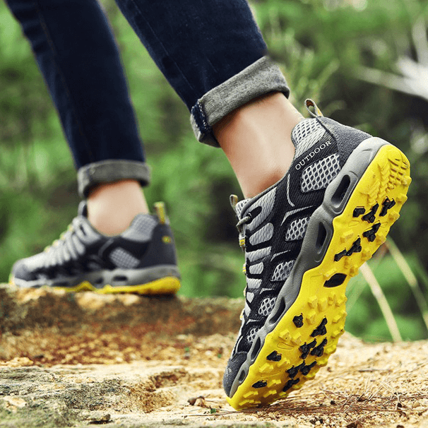 Orthopaedic Unisex Walking Shoes - Finn-Grey-3.5-The Livary