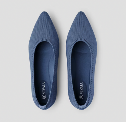 Comfortable Spring/Summer Ballerinas – Mila-Blue-4.5-The Livary