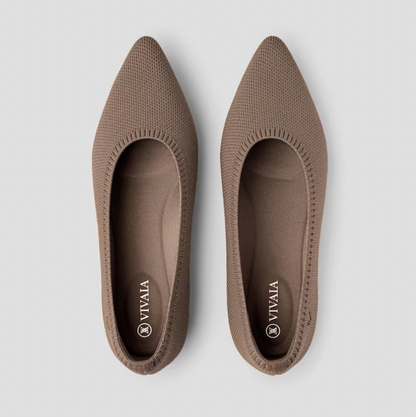 Comfortable Spring/Summer Ballerinas – Mila-Brown-4.5-The Livary