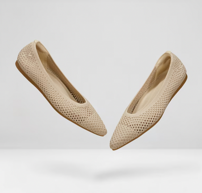 Comfortable Spring/Summer Ballerinas – Mila-Beige-4.5-The Livary