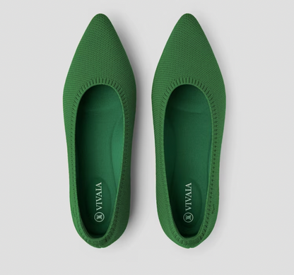 Comfortable Spring/Summer Ballerinas – Mila-Dark green-4.5-The Livary