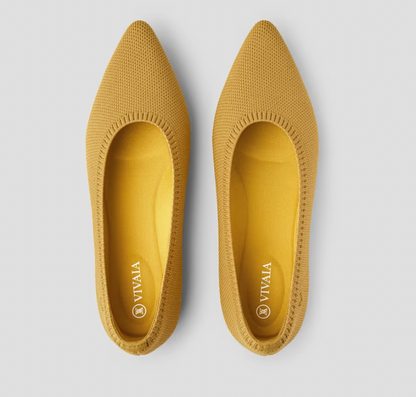 Comfortable Spring/Summer Ballerinas – Mila-Yellow-4.5-The Livary