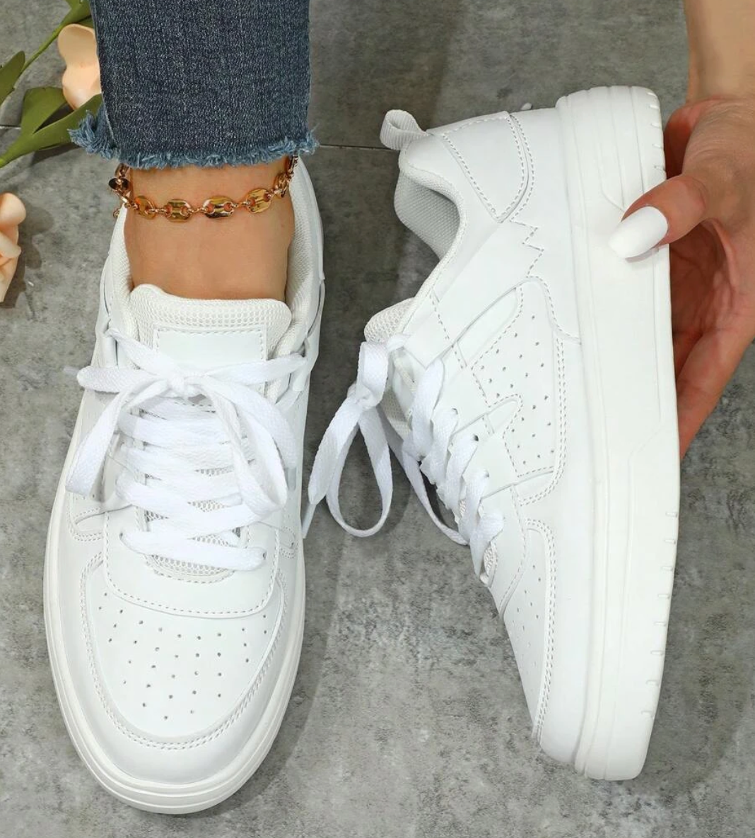 Fashionable Women's Sneakers - Naya-White-2.5-The Livary