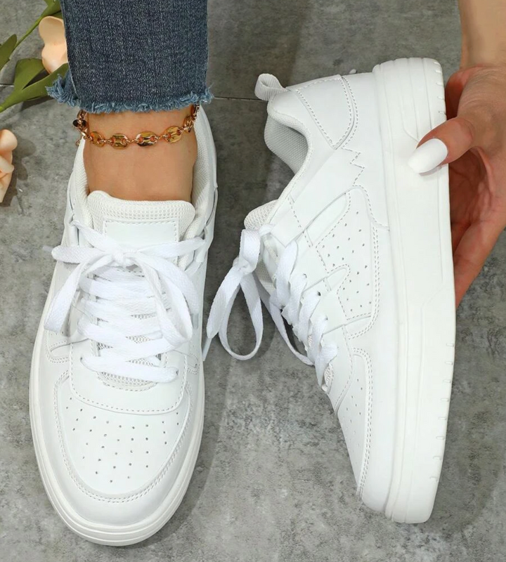 Fashionable Women's Sneakers - Naya-White-2.5-The Livary