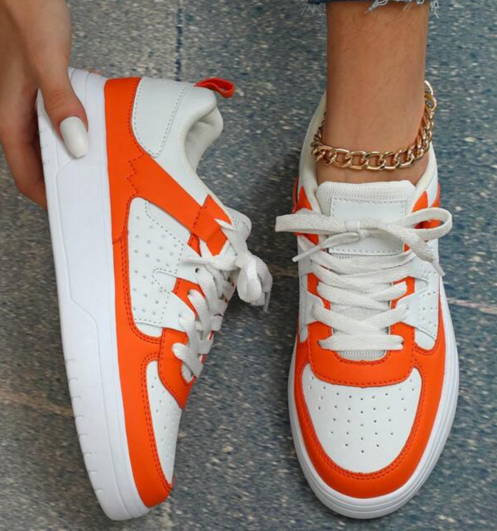 Fashionable Women's Sneakers - Naya-Orange-2.5-The Livary