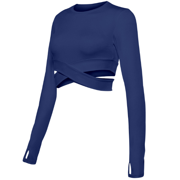 Seamless Pilates & Yoga Top - Sophia-Dark blue-S-The Livary