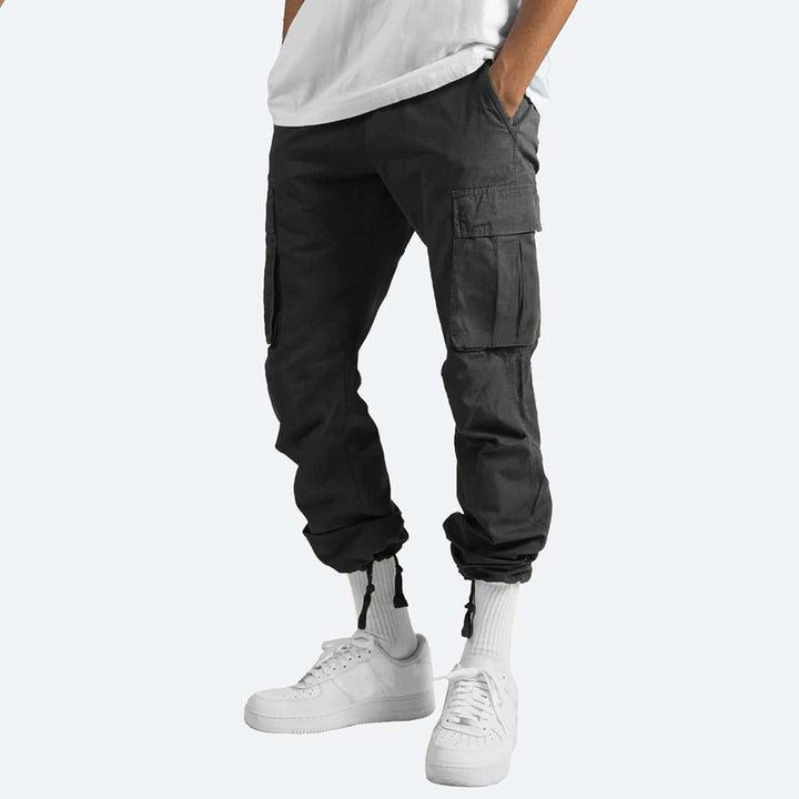Howard - Casual Cargo Trousers for Men-Grey-S-The Livary