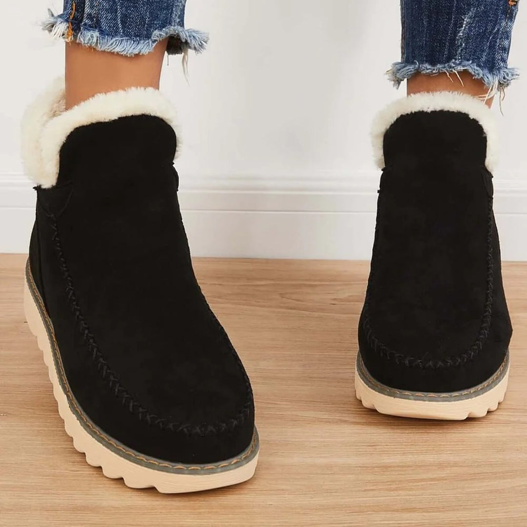 Warm Ladies' Shoes - Ivy-Black-2-The Livary