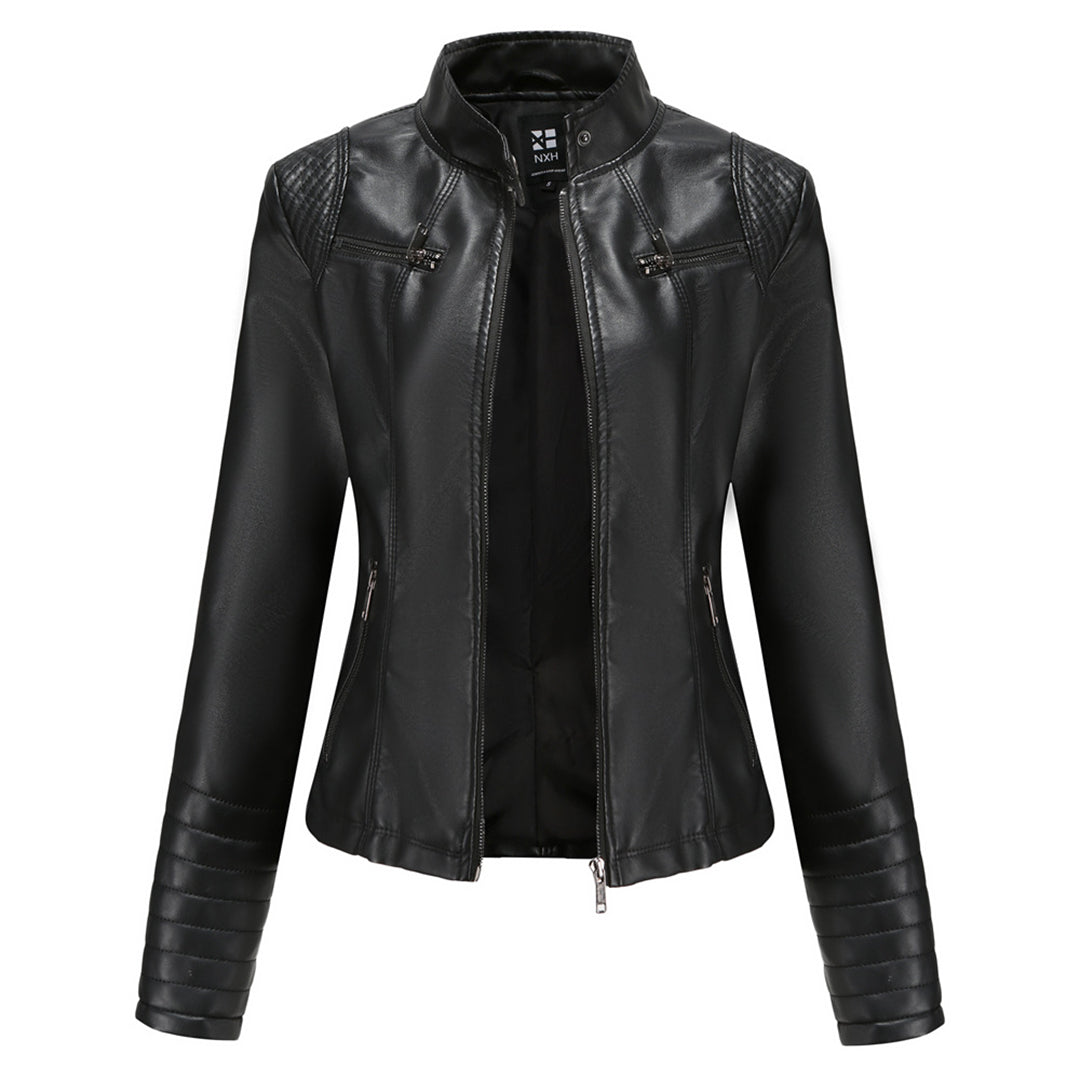 Cool Leather Women's Jacket – Elin-Black-XS-The Livary