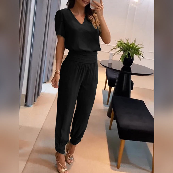 Stylish Printed Jumpsuit - Nova-Black-S-The Livary