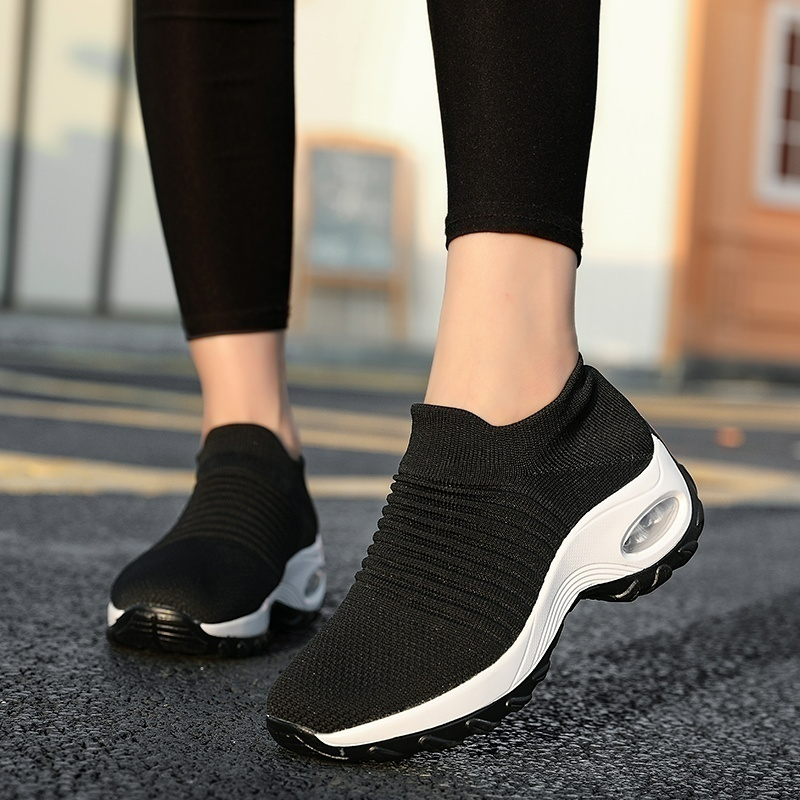 Orthopaedic Hypersoft Running Shoes for Women – Eliana-Black White-3-The Livary