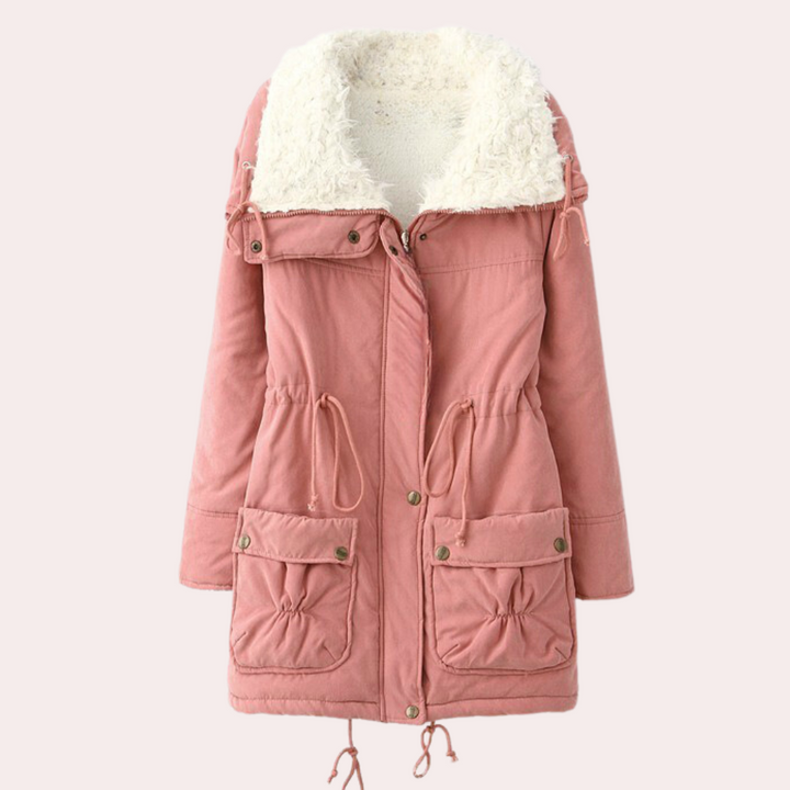 Comfortable Warm Women's Coat - Noelle-Pink-XS-The Livary