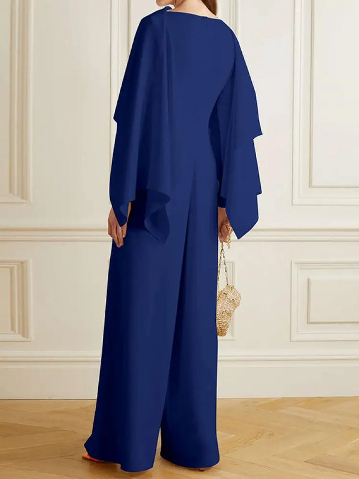 Smooth Jumpsuit with Beautiful Pleats - Lara-Beige-S-The Livary
