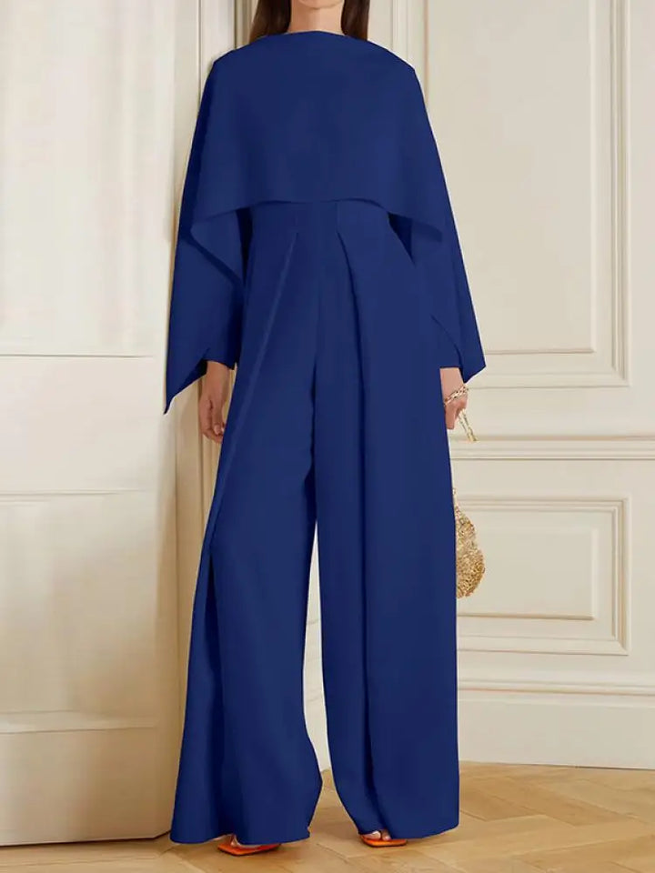 Smooth Jumpsuit with Beautiful Pleats - Lara-Dark blue-S-The Livary