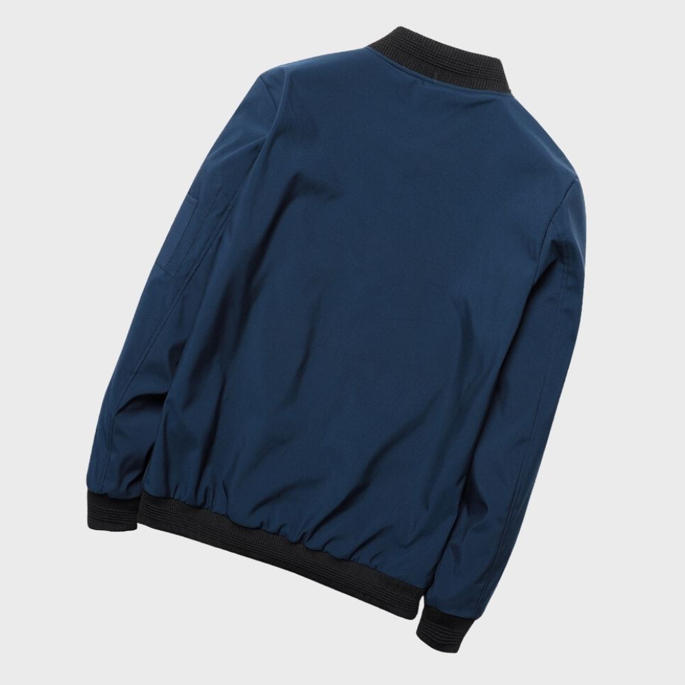 Stylish Bomber Jacket for Men - Rafa-Blue-M-The Livary