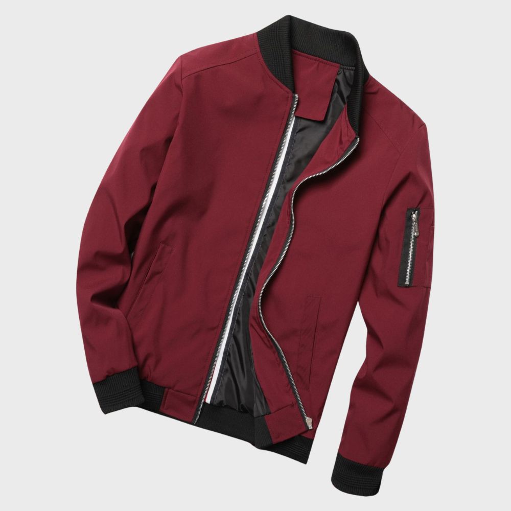 Stylish Bomber Jacket for Men - Rafa-Blue-M-The Livary