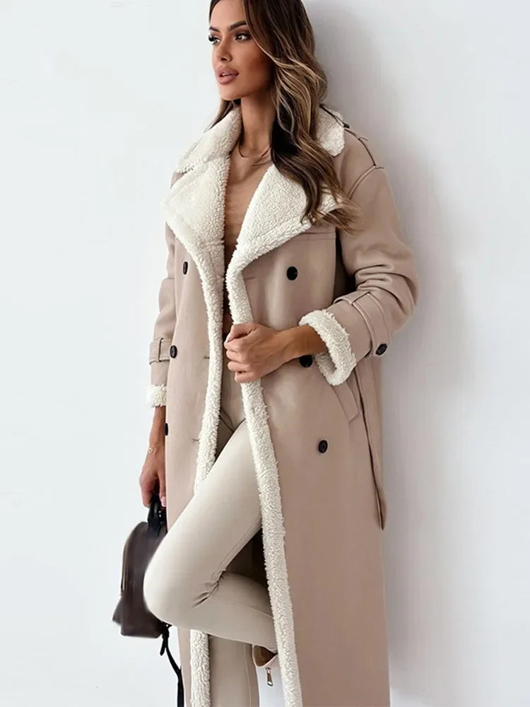 Stylish Long Women's Winter Coat - Seraphina-Black-S-The Livary