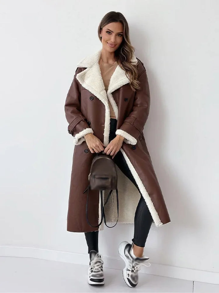 Stylish Long Women's Winter Coat - Seraphina-Black-S-The Livary