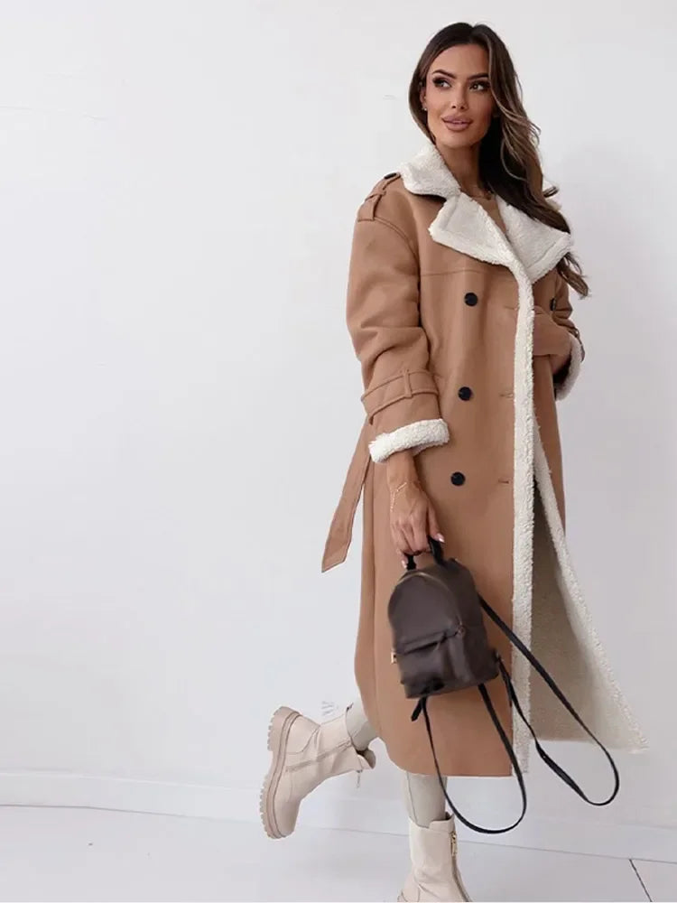 Stylish Long Women's Winter Coat - Seraphina-Black-S-The Livary